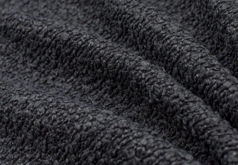 Аметист BUCKLE — БУКЛЕ тёмно-серый (BUCKLE dark grey), фактура мебельной ткани