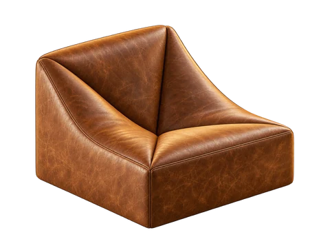 Прямой в коже OLD · COGNAC